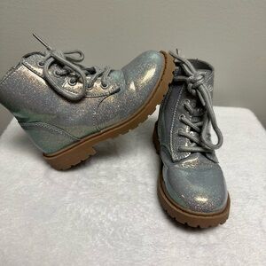 Old Navy Glittery Silver Kids Boots